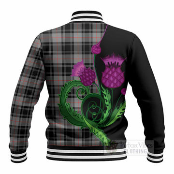 Moffat Tartan Baseball Jacket Traditional Scottish Thistle