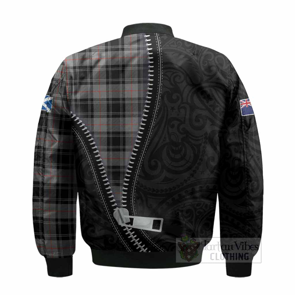 Moffat Tartan Bomber Jacket New Zealand Pattern Unique Zipper Stylized