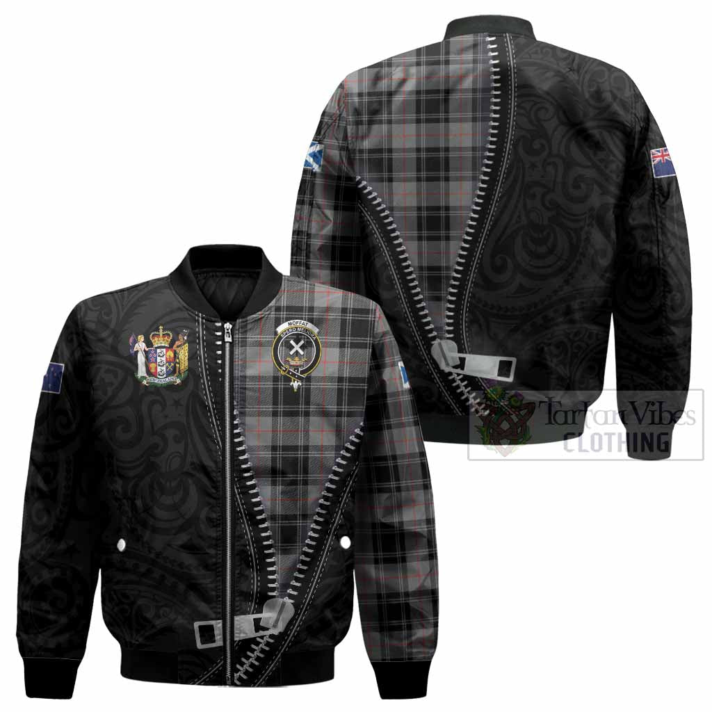 Moffat Tartan Bomber Jacket New Zealand Pattern Unique Zipper Stylized