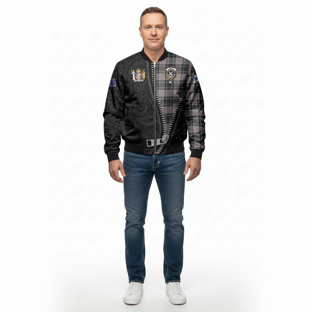 Moffat Tartan Bomber Jacket New Zealand Pattern Unique Zipper Stylized