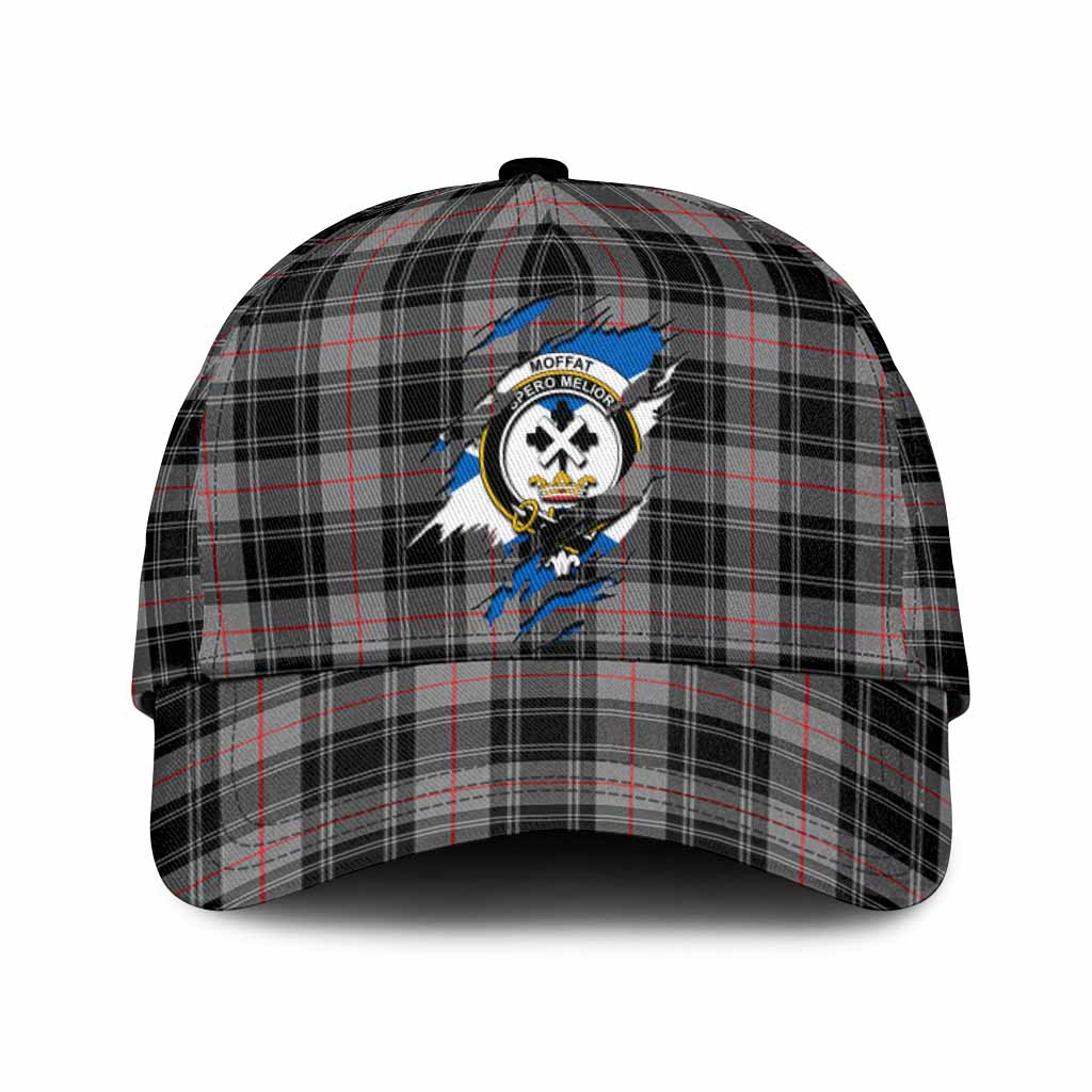 Moffat Tartan Classic Cap with Family Crest In Me Style