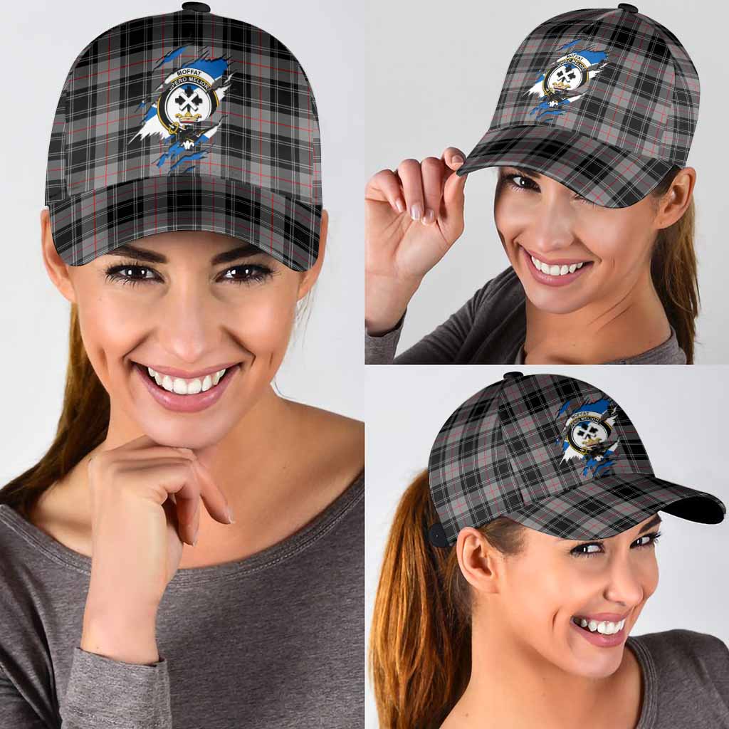 Moffat Tartan Classic Cap with Family Crest In Me Style