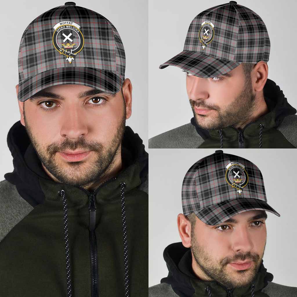 Moffat Tartan Classic Cap with Family Crest