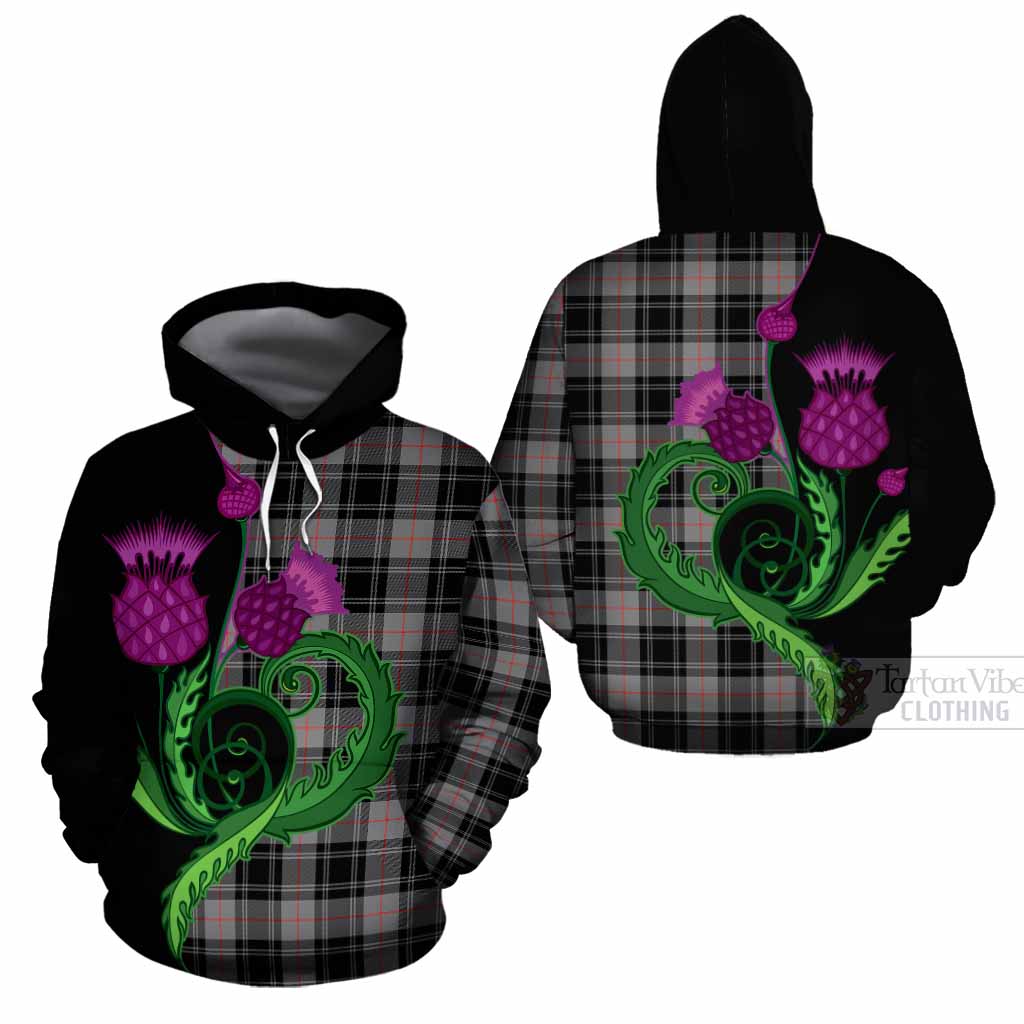 Moffat Tartan Cotton Hoodie Traditional Scottish Thistle