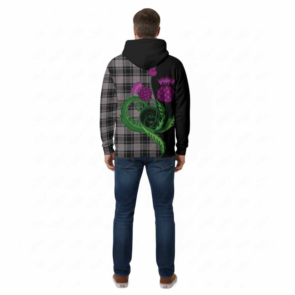 Moffat Tartan Cotton Hoodie Traditional Scottish Thistle