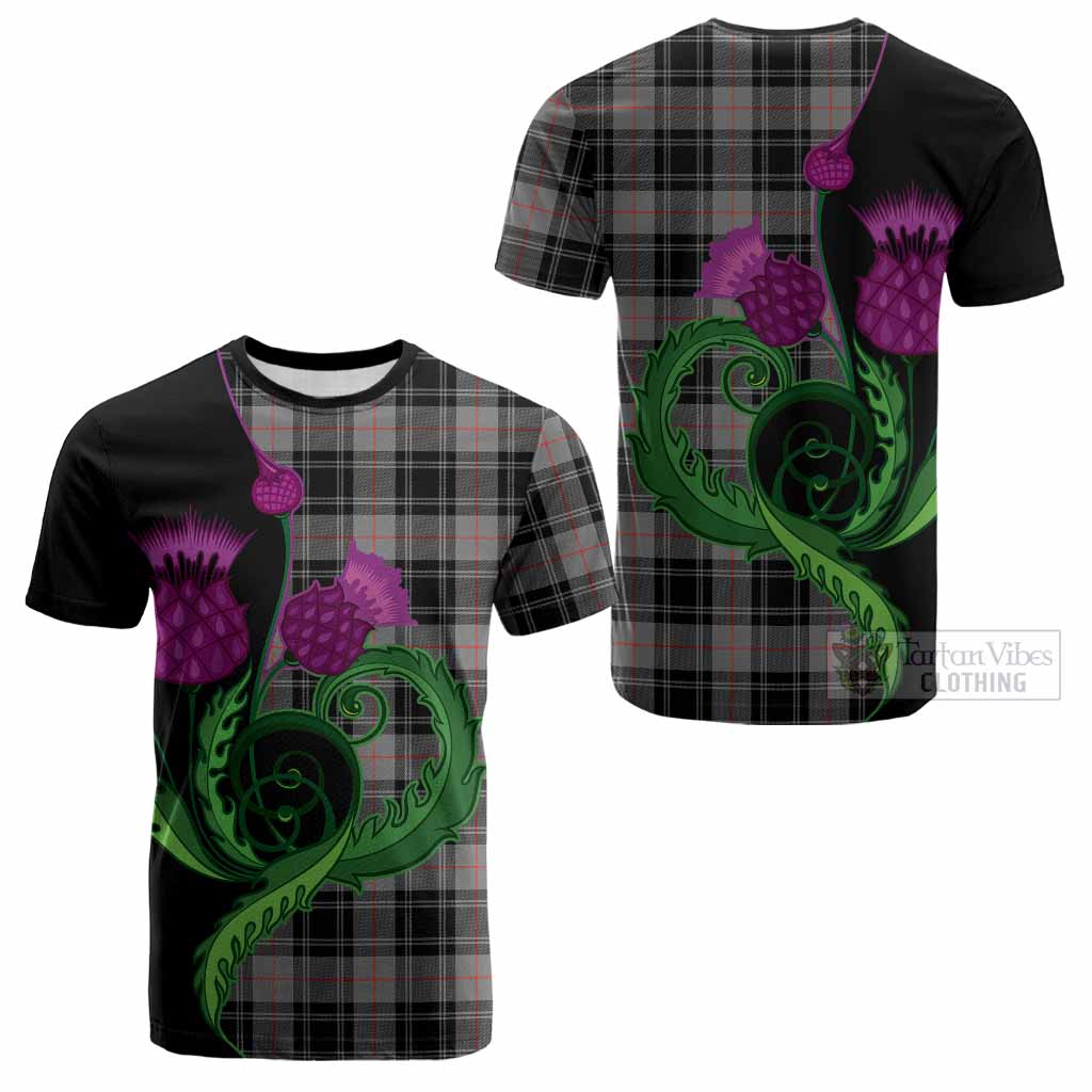 Moffat Tartan Cotton T-shirt Traditional Scottish Thistle