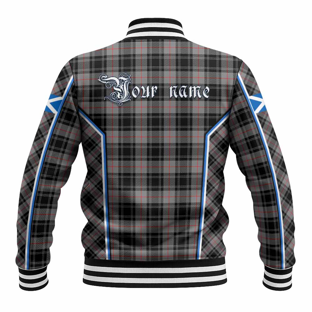 Moffat Tartan Crest Baseball Jacket Scotland Coat of Arm Flag Style - Tartan Vibes Clothing