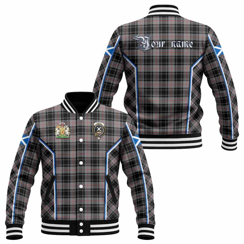 Moffat Tartan Crest Baseball Jacket Scotland Coat of Arm Flag Style - Tartan Vibes Clothing