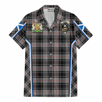 Moffat Tartan Crest Cotton Hawaiian Shirt Scotland Coat of Arm Flag Style - Tartan Vibes Clothing