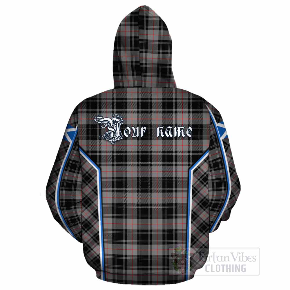 Moffat Tartan Crest Cotton Hoodie Scotland Coat of Arm Flag Style - Tartan Vibes Clothing