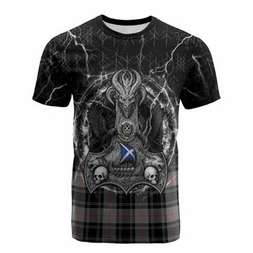 Moffat Tartan Crest Cotton T-shirt Celtic Odin's Raven Legacy