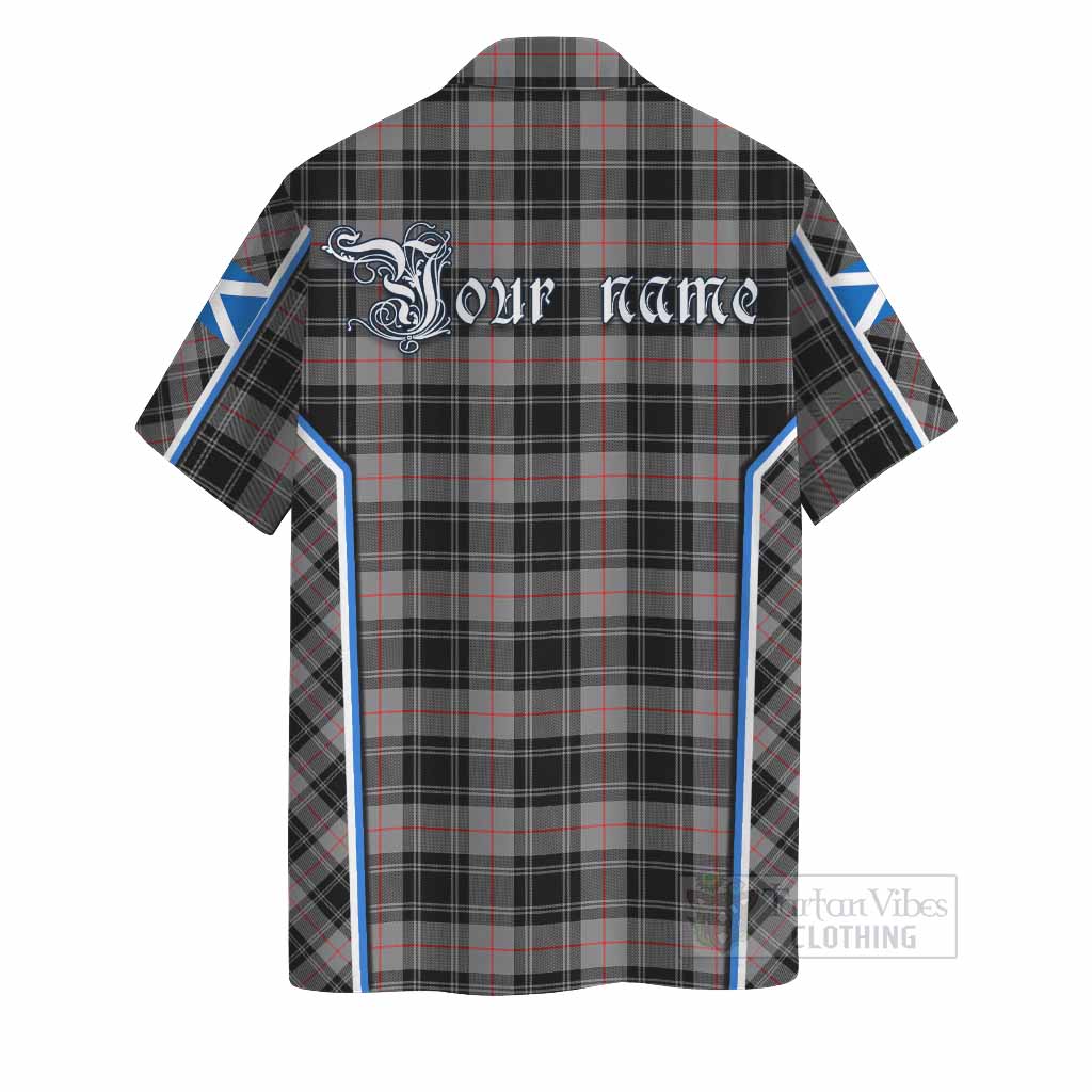 Moffat Tartan Crest Hawaiian Shirt Scotland Coat of Arm Flag Style - Tartan Vibes Clothing
