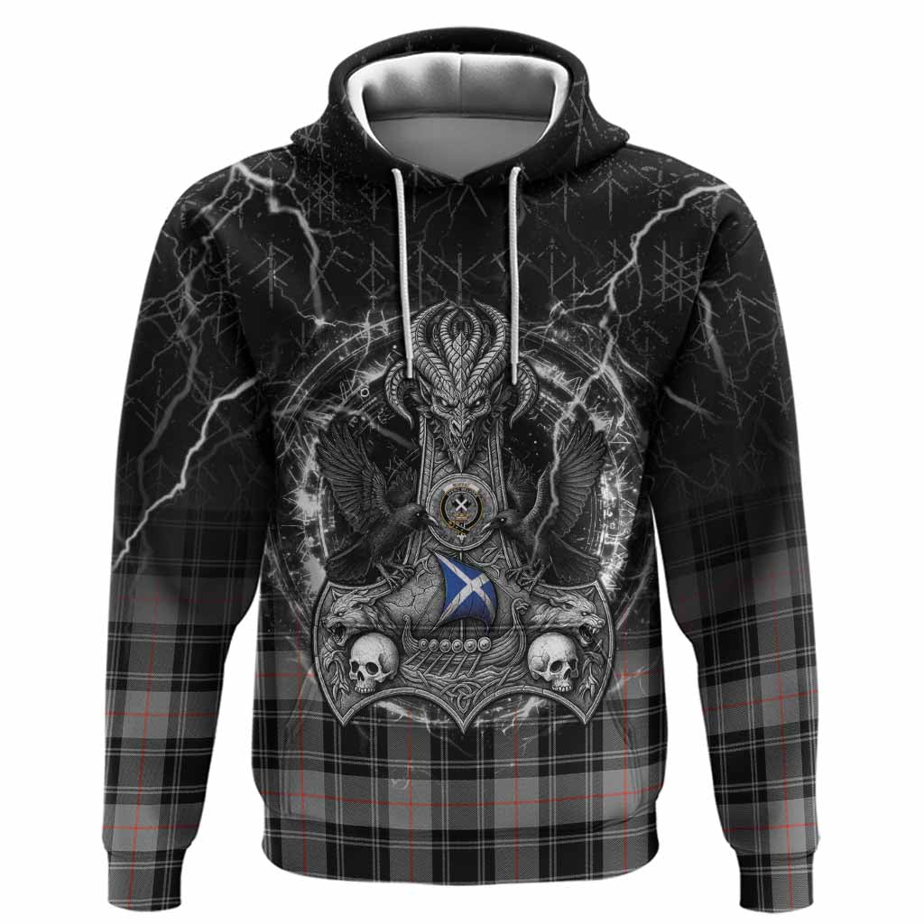 Moffat Tartan Crest Hoodie Celtic Odin's Raven Legacy