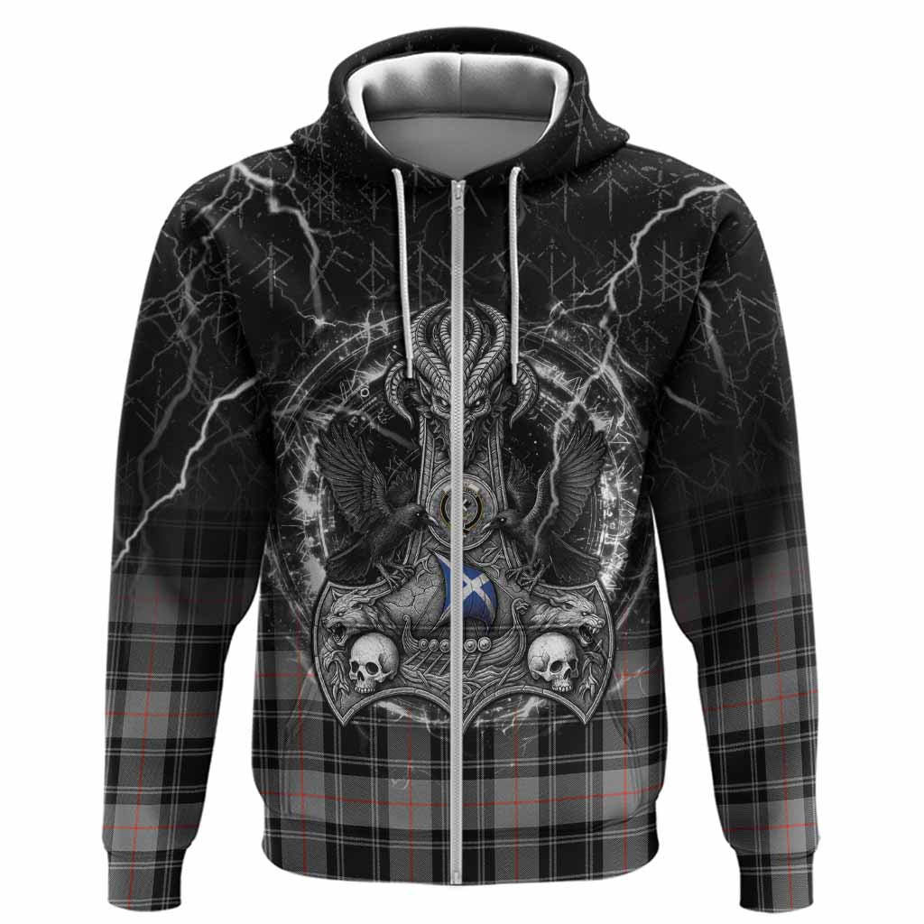 Moffat Tartan Crest Hoodie Celtic Odin's Raven Legacy