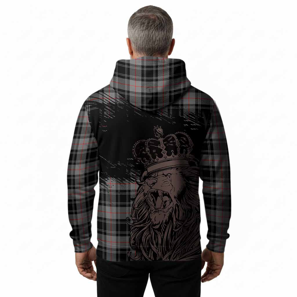 Moffat Tartan Crest Hoodie Crowned Lion Heritage Style