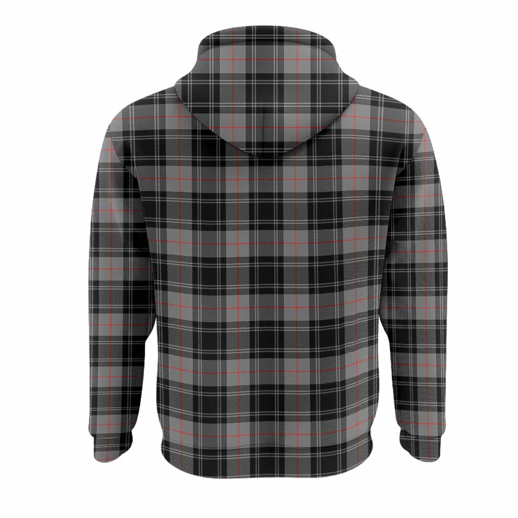 Moffat Tartan Crest Hoodie Ferocious Lion Style