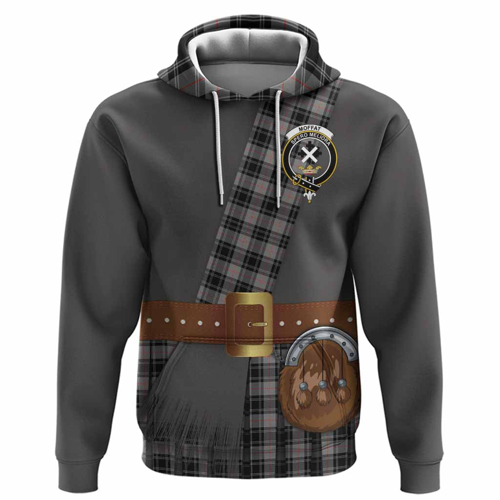 Moffat Tartan Crest Hoodie Kilt Costume Style