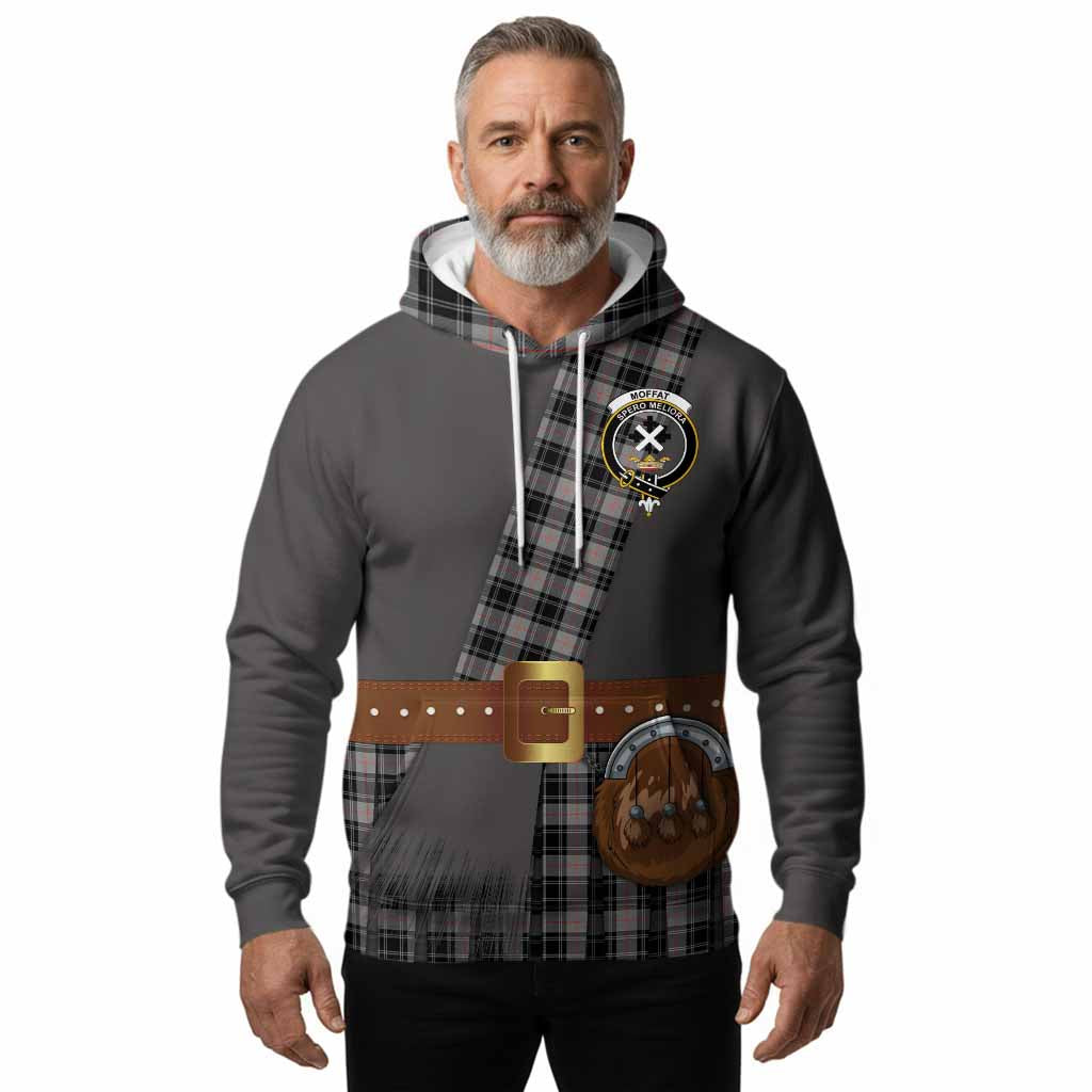 Moffat Tartan Crest Hoodie Kilt Costume Style