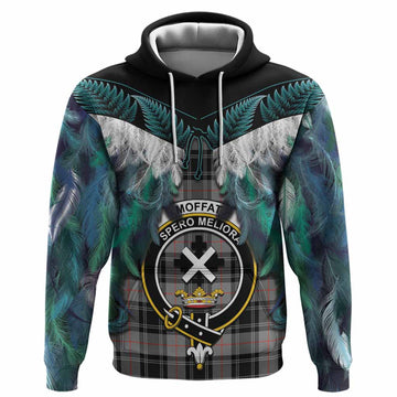 Moffat Tartan Crest Hoodie New Zealand Maori Korowai Cloak