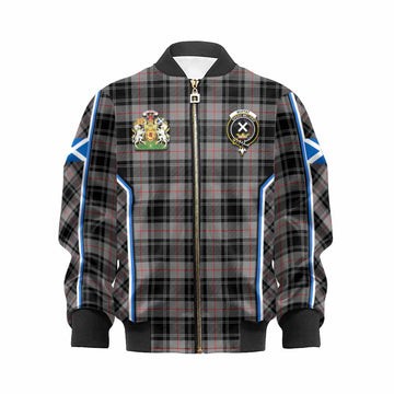 Moffat Tartan Crest Kid Bomber Jacket Scotland Coat of Arm Flag Style