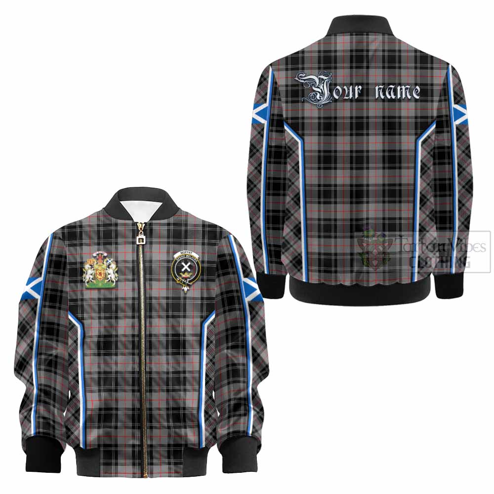 Moffat Tartan Crest Kid Bomber Jacket Scotland Coat of Arm Flag Style - Tartan Vibes Clothing
