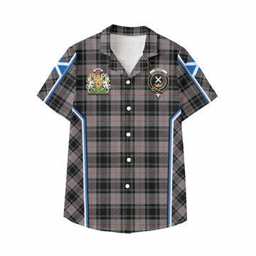 Moffat Tartan Crest Kid Hawaiian Shirt Scotland Coat of Arm Flag Style