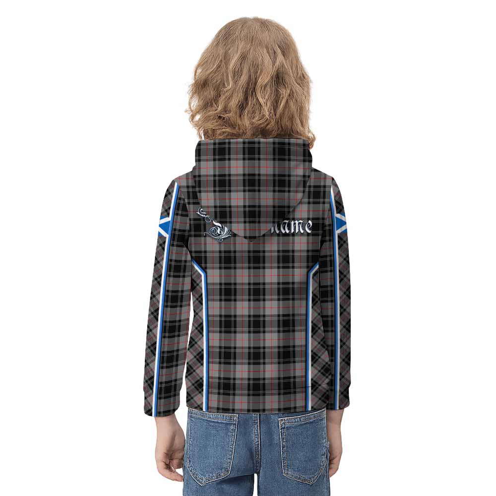 Moffat Tartan Crest Kid Hoodie Scotland Coat of Arm Flag Style - Tartan Vibes Clothing