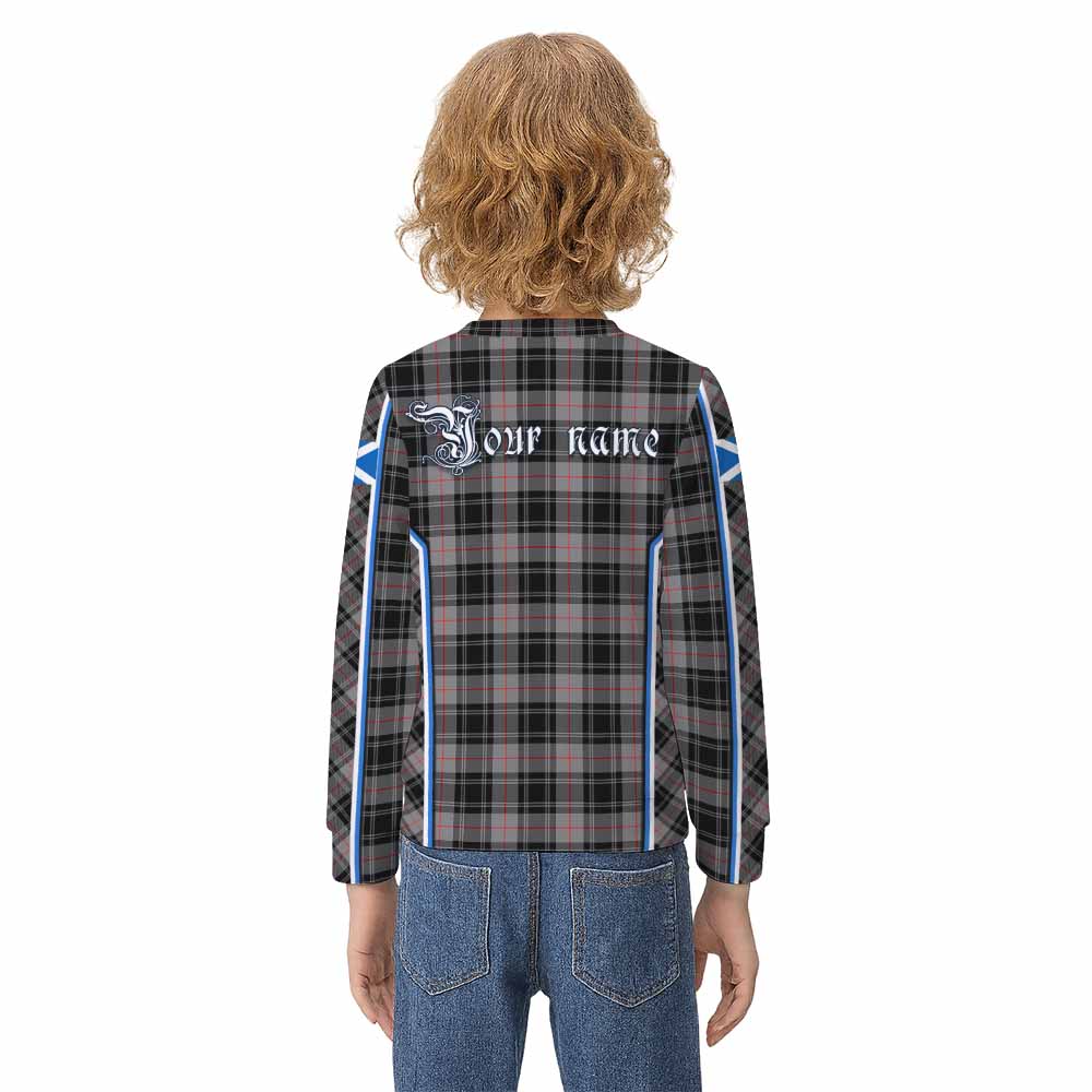 Moffat Tartan Crest Kid Knitted Sweatshirt Scotland Coat of Arm Flag Style - Tartan Vibes Clothing