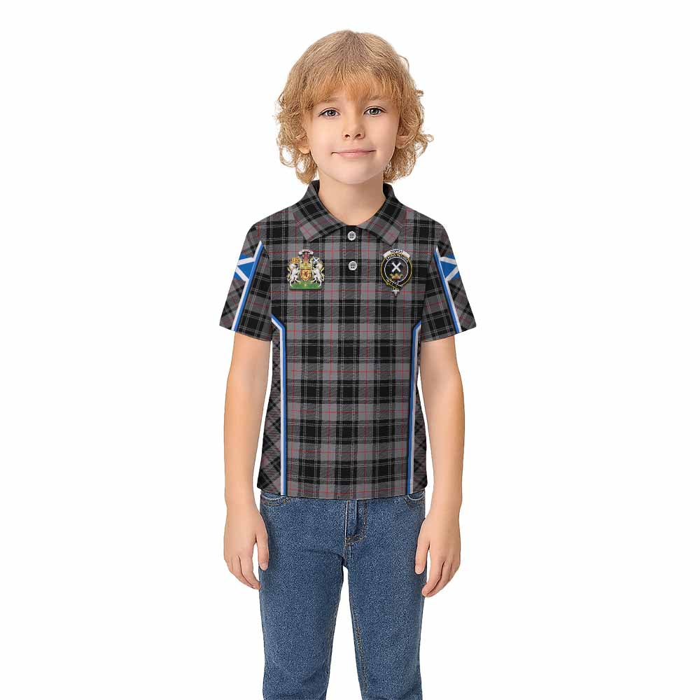 Moffat Tartan Crest Kid Polo Shirt Scotland Coat of Arm Flag Style - Tartan Vibes Clothing