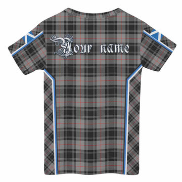 Moffat Tartan Crest Kid T-shirt Scotland Coat of Arm Flag Style
