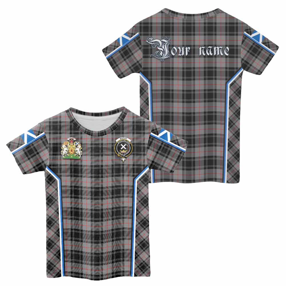 Moffat Tartan Crest Kid T-shirt Scotland Coat of Arm Flag Style - Tartan Vibes Clothing