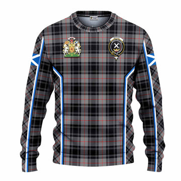 Moffat Tartan Crest Knitted Sweater Scotland Coat of Arm Flag Style - Tartan Vibes Clothing