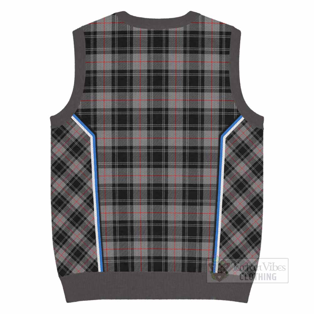 Moffat Tartan Crest Knitted V-Neck Vest Scotland Coat of Arm Flag Style - Tartan Vibes Clothing