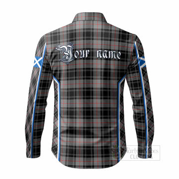 Moffat Tartan Crest Long Sleeve Button Shirts Scotland Coat of Arm Flag Style