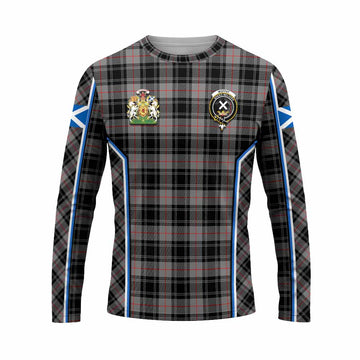 Moffat Tartan Crest Long Sleeve T-Shirt Scotland Coat of Arm Flag Style - Tartan Vibes Clothing