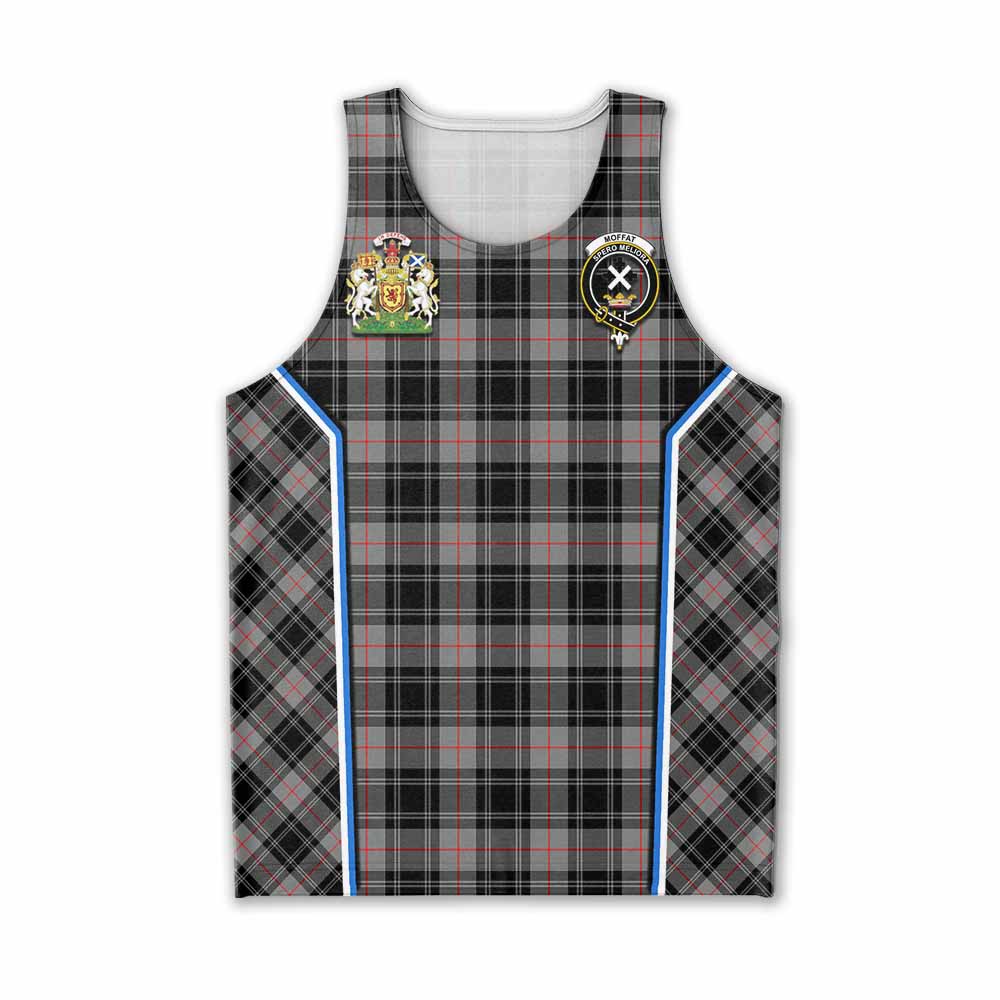 Moffat Tartan Crest Men Tank Top Scotland Coat of Arm Flag Style - Tartan Vibes Clothing