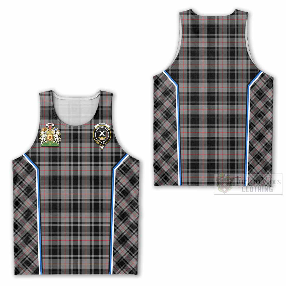 Moffat Tartan Crest Men Tank Top Scotland Coat of Arm Flag Style - Tartan Vibes Clothing