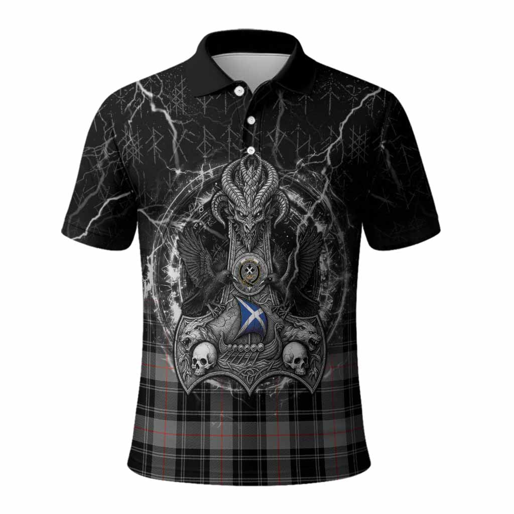 Moffat Tartan Crest Polo Shirt Celtic Odin's Raven Legacy