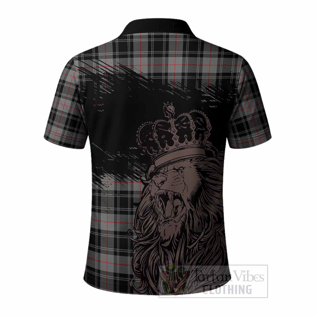 Moffat Tartan Crest Polo Shirt Crowned Lion Heritage Style