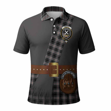 Moffat Tartan Crest Polo Shirt Kilt Costume Style