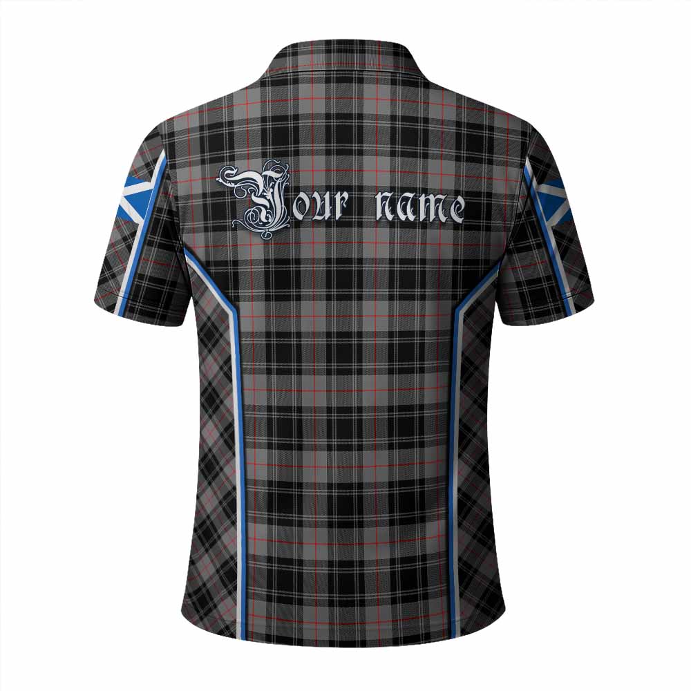 Moffat Tartan Crest Polo Shirt Scotland Coat of Arm Flag Style - Tartan Vibes Clothing