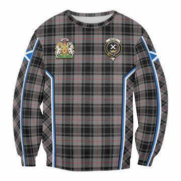 Moffat Tartan Crest Sweatshirt Scotland Coat of Arm Flag Style