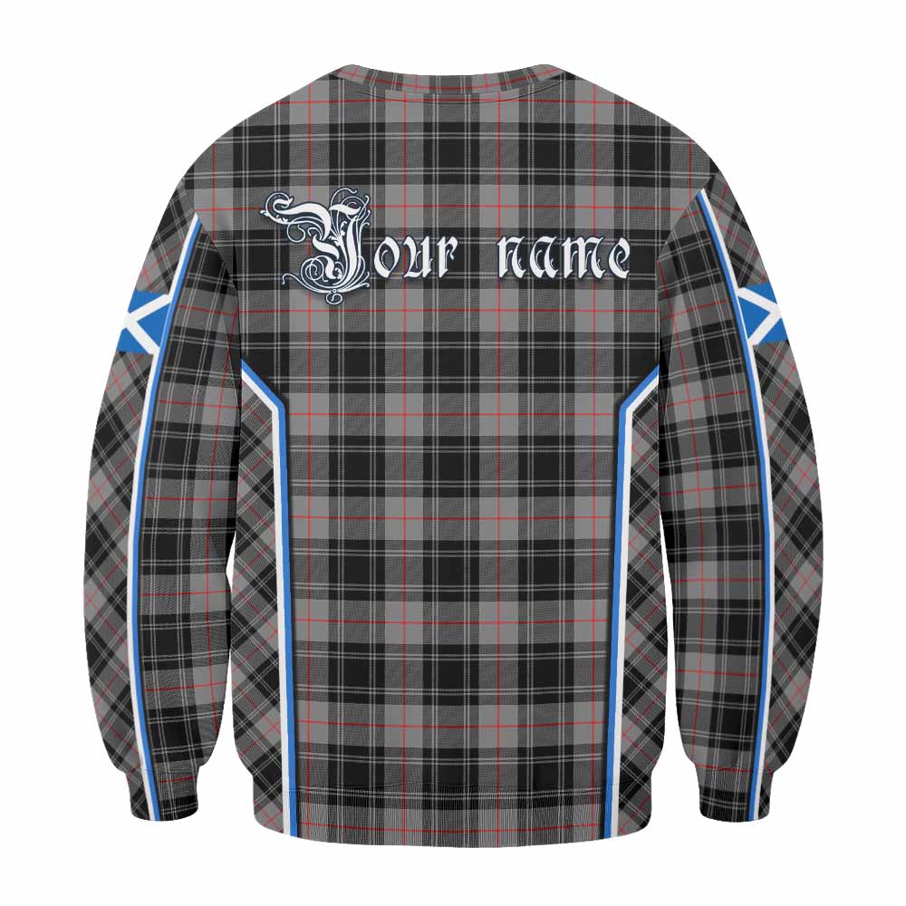 Moffat Tartan Crest Sweatshirt Scotland Coat of Arm Flag Style - Tartan Vibes Clothing