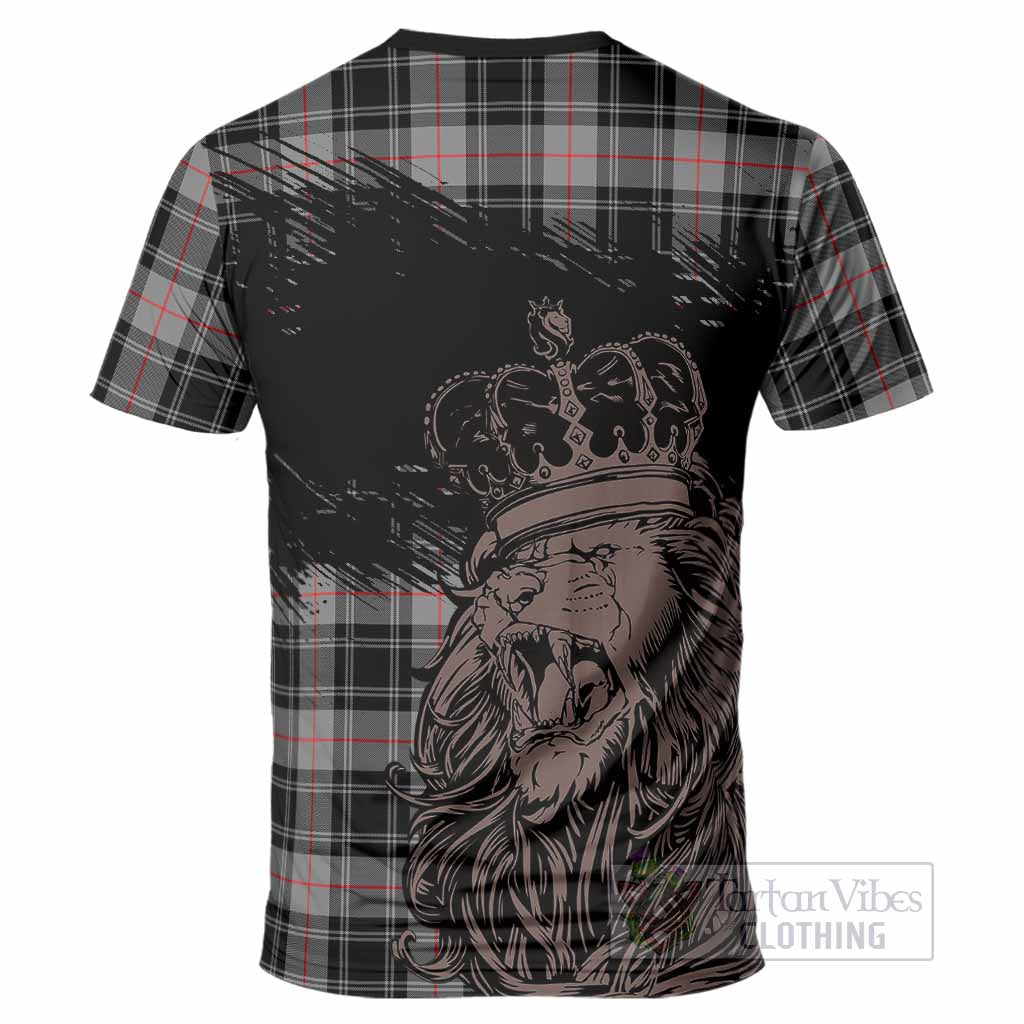 Moffat Tartan Crest T-Shirt Crowned Lion Heritage Style