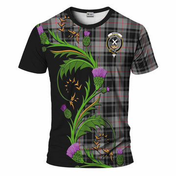 Moffat Tartan Crest T-Shirt Scottish Thistle Pride Heritage Art