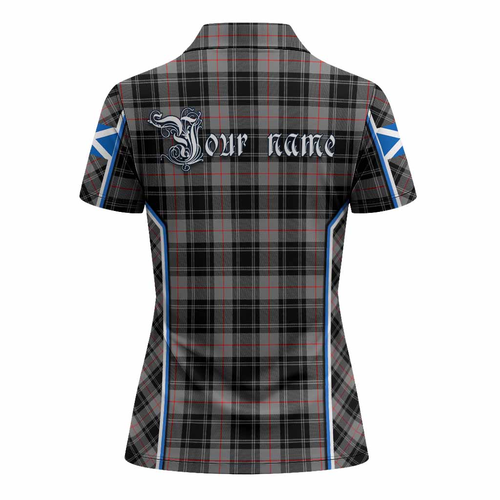 Moffat Tartan Crest Women's Polo Shirt Scotland Coat of Arm Flag Style - Tartan Vibes Clothing