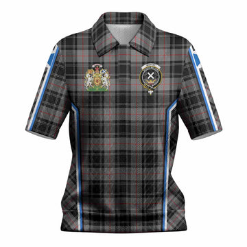 Moffat Tartan Crest Women’s Polo Sweater Top Scotland Coat of Arm Flag Style