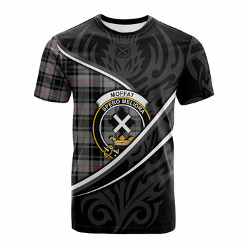 Moffat Tartan Family Crest Cotton T-shirt Celtic Scottish Thistle Floral - Tartan Vibes Clothing