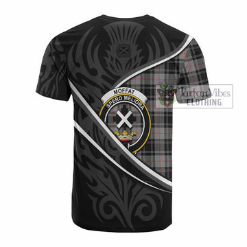 Moffat Tartan Family Crest Cotton T-shirt Celtic Scottish Thistle Floral - Tartan Vibes Clothing