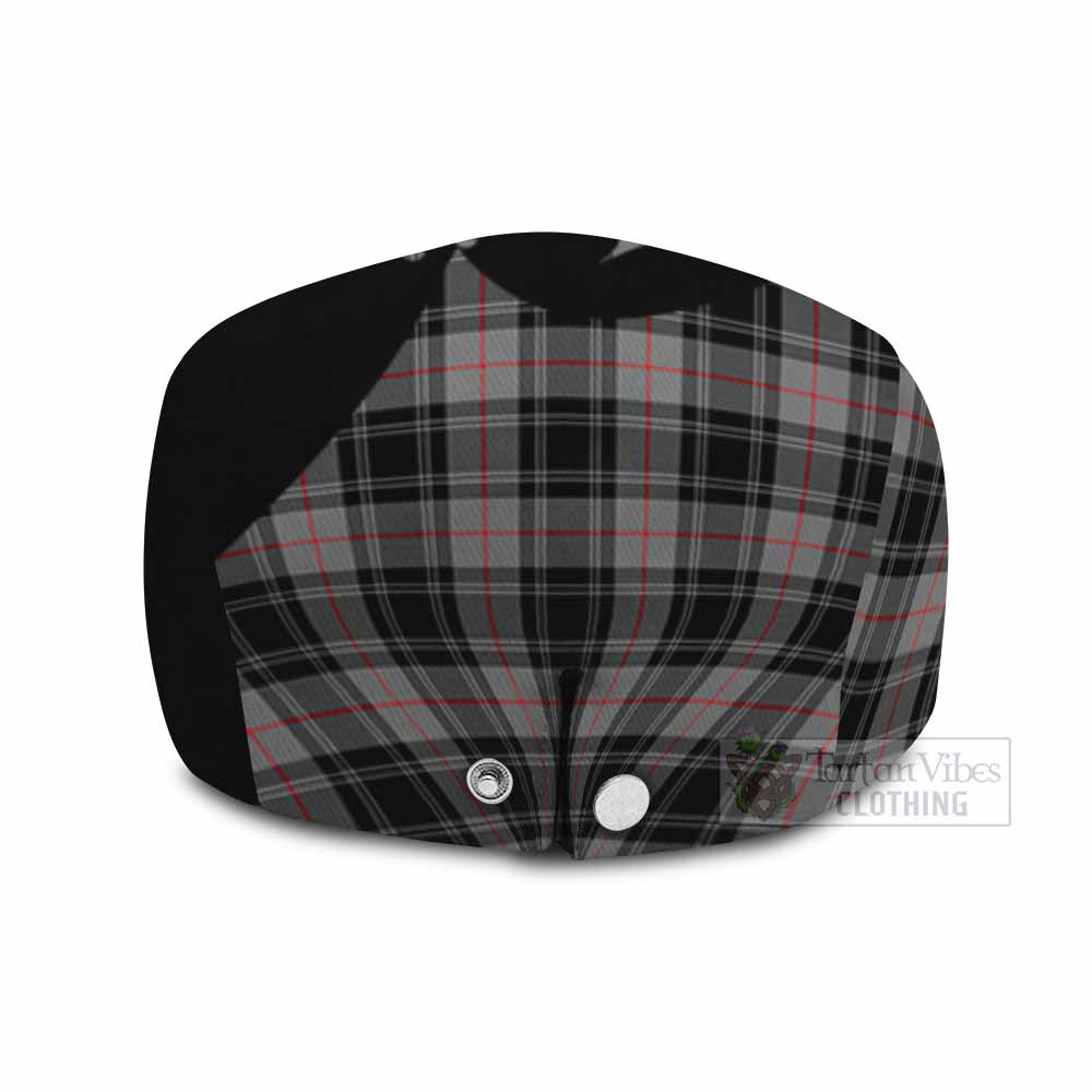 Moffat Tartan Family Crest Flat Cap, Jeff Cap Scotland Thistle Floral